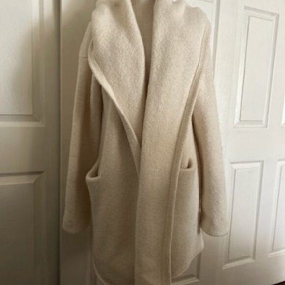 Alpaca long hooded cardigan knit coat Peruvian Connection - Picture 2 of 12